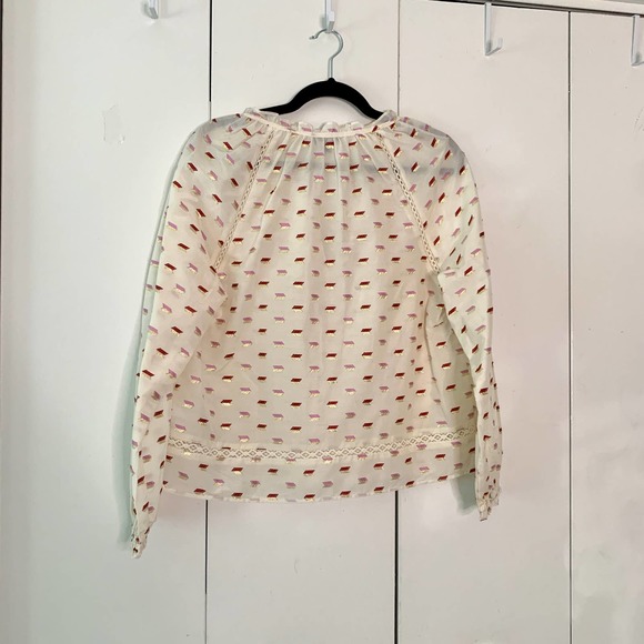 White Metallic Point Sur Top Size M - Picture 6 of 7